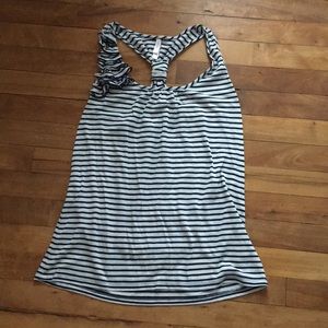 Striped Tank top crossover back